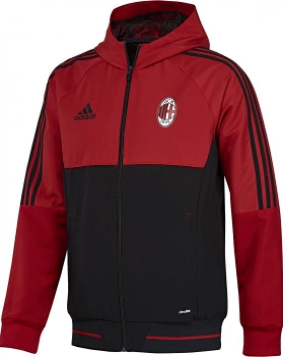 ADIDAS A.C. Milan Jacket Full Zip con Cappuccio Felpa Jacke AZ7103